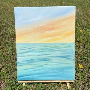 Original oil painting art 8x10 canvas / sunrise at the beach